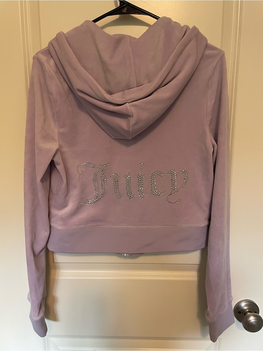 Y2K Juicy Couture Lilac Velour Zip-Up Hoodie